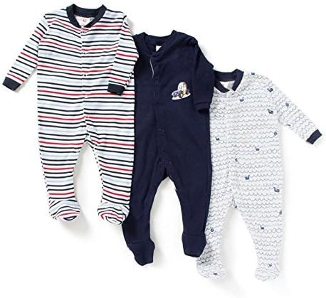 BornBabyKids Multi Color Romper Body Suite for New Born baby Pack Of 3