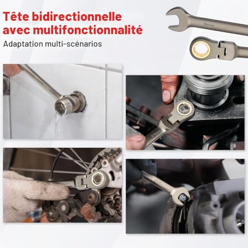 “Shall 9-Piece Flex-Head Ratcheting Combination Wrench Set