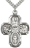 Heartland Men's Squared Edge 4 Way Cross Pendant