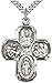 Heartland Men's Squared Edge 4 Way Cross Pendant