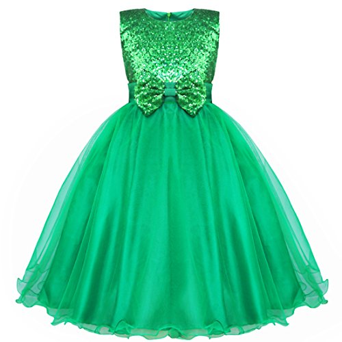Yizyif little girls  sequined wedding party princess tu…
