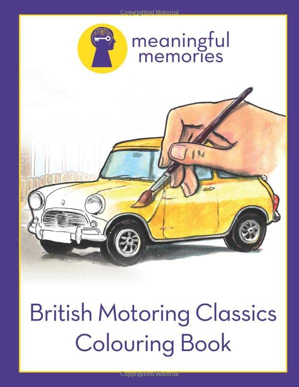 British motoring classics: Meaningful Memories basic colouring book