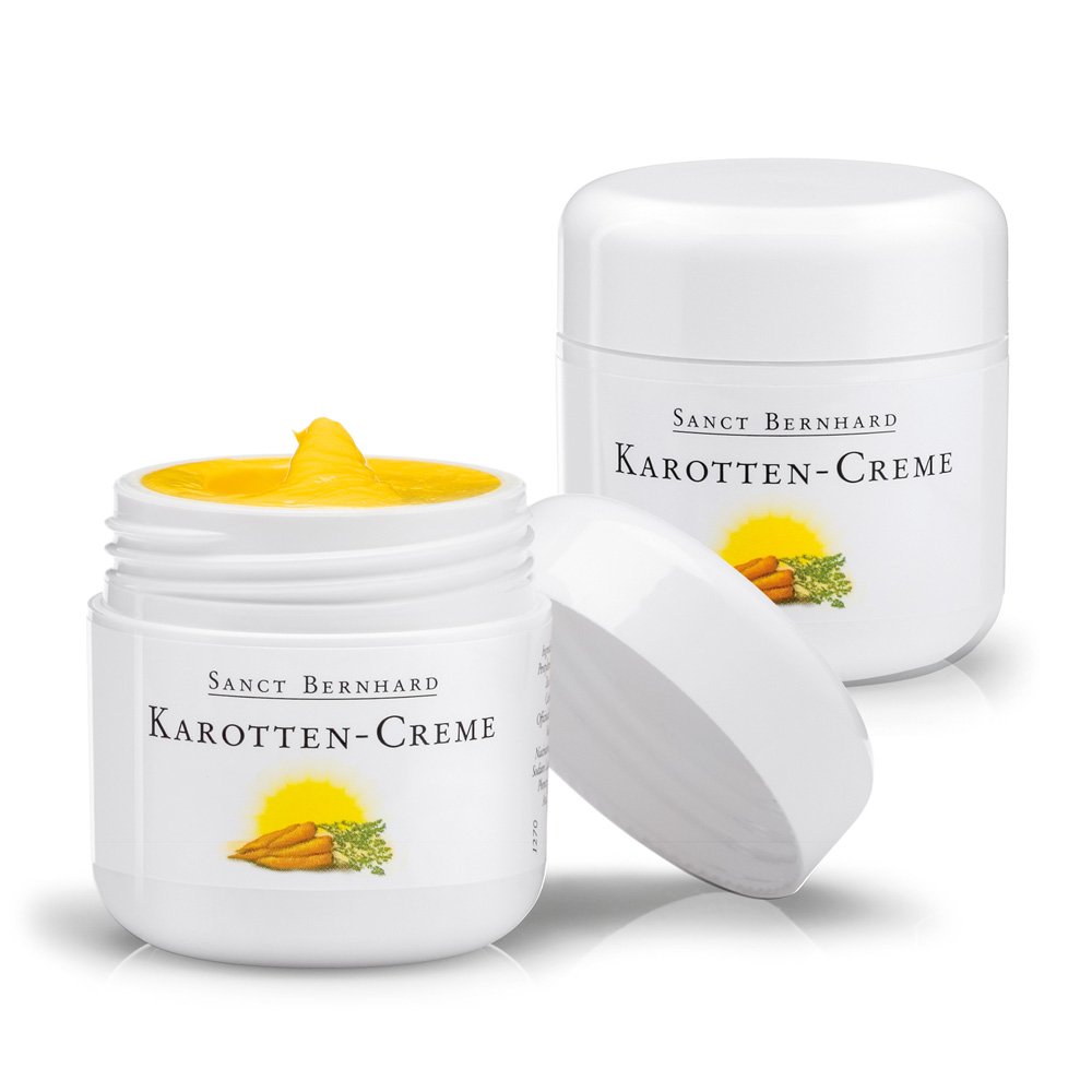 Sanct Bernhard Carrot Cream with Marigold, St. John's Wort Honey Carrot Oil Vitamins 2 x 50 ml