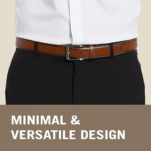 Perry Ellis Men's Portfolio Amigo Leather 1.25" Width Dress Belt (Available  in Big & Tall), Black, 36 in Kenya | Whizz Belts