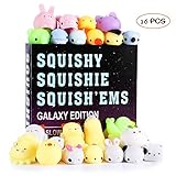 16 Pcs Mochi Squishy Toys,Outego Party Favors for Kids Mochi Squishies Mini Squishys Mini Squeeze Funny Toy Soft Stress and Anxiety Relief Toys Random Color