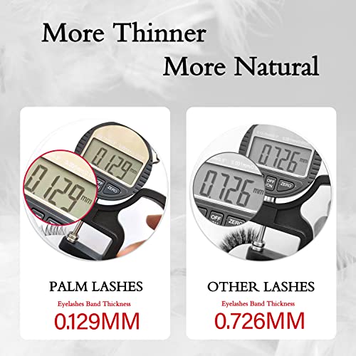Palm Lashes Natural Look False Eyelashes Clear Band Wispy Short Fake Mink Soft Light Volume japanese lashes(TS03)