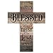 P. Graham Dunn Blessed are Those Who Trust Rustic 14 x 10 Wood Wall Art Cross Plaque