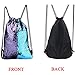 HITOP Drawstring Backpack Sackpacks Glittering Sequin Outdoor Dance Sports Cinch Bags