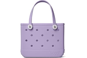 BOGG BAG Bitty Waterproof Washable Tip Proof Durable Open Tote Bag for the Beach Boat Pool Sports 11x8.5x4.5 - Lightweight Cute Tote Bag - Durable Rubber Bags For Women - Lilac