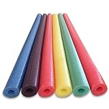 Oodles of Noodles Deluxe Foam Pool Swim Noodles - 6 Pack Asst 52 Inch Wholesale Pricing Bulk Pack and Free Connector