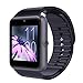 Qiufeng GT08 Smart Watch SmartWatch with Camera for Iphone and Android Smartphones (Black)