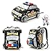 Children Toddler Kid's 2-4-6th Grade Pupils School Bag Backpack with Wheeled Trolley Hand, 3D Police car (black)