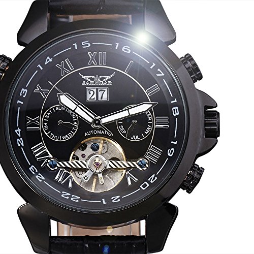JARAGAR Men's Auto Mechanical Flying Tourbillon Vogue Watch Relogio Masculino Male Wristwatch Montre Homme