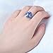 Rongxing Jewelry New Purple Cz Ring,Gold-Plated-Copper Blue S