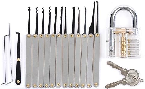 Peak Assets Pick Tools Set 15-Piece With Clear Tool Practice