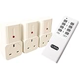 Remote Control Socket Wireless Heavy Duty 13A Adaptor Set 3 Pack Controlled Sockets On Off Operation 30 Meter Range Mains