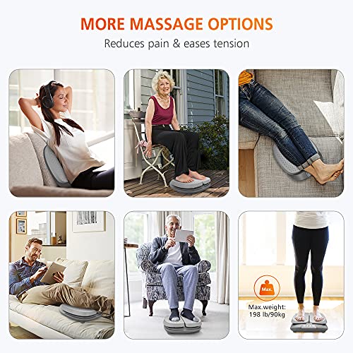 Snailax Vibration Foot Massager with Heat,Remote Control,3 Levels Vibration Intensity & 3 Massage Modes,Electric Deep Tissue Foot Legs Back Massager Machine, Gifts for Women/Men/Mom/Dad(Grey)