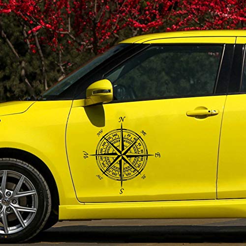 xxiaoTHAWxe NSWE Compass Car-Styling Motorcycle Vehicle Body Window Decals Sticker Decor - White