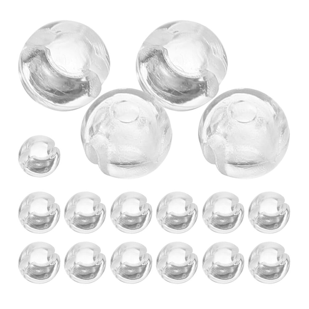 Ciieeo 25pcs Transparent Beaded Chain Crimp Stops for Vertical Blinds, Shades, and Drapes, Secure Bead Chain Fixers for Adjusting Blind Position