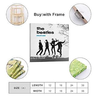 XYDQ The Beatles Jumping Poster décoratif sur toile pour salon, chambre à coucher 30 x 30 cm - Les Beatles, Paul McCartney, John Lennon, RIngo Starr, George Harrison XYDQ The Beatles Jumping Poster décoratif sur toile pour salon, chambre à coucher 30 x 30 cm – Image 2