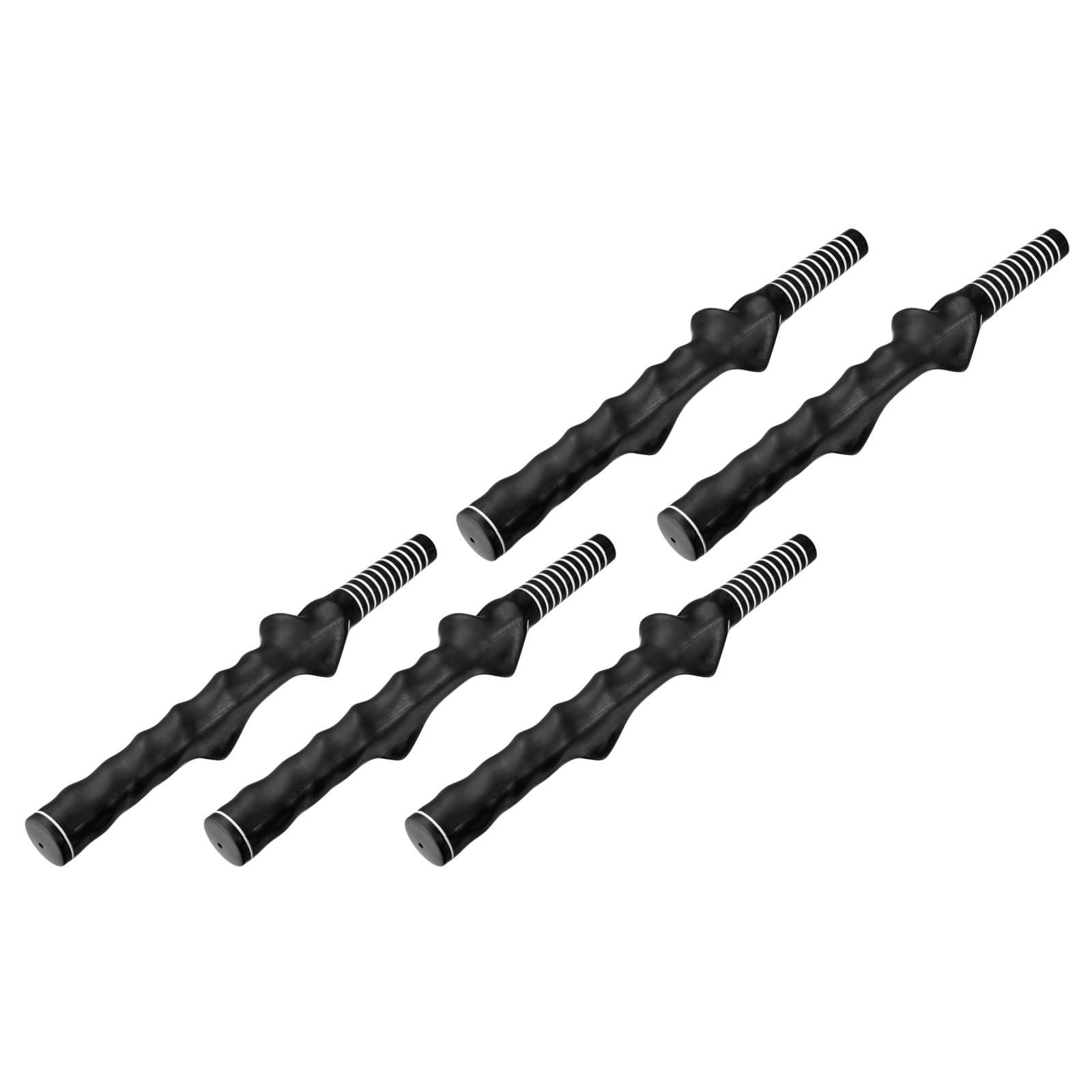 M METERXITY 5 Pack Golf Club Training Grip - Right-Hand Auxiliary Correction Aid Golf Swing Accessories, Light & Durable, Apply to Golf Beginner (Black)