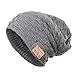 Pococina Upgraded 4.2 Bluetooth Beanie Music Hat Winter Knit Hat Cap Wireless Headphone Musical Speaker Beanie Hat as Christmas Birthday Gifts for Men Women Teen Girls Boys, Built-in Mic - 028 Gray