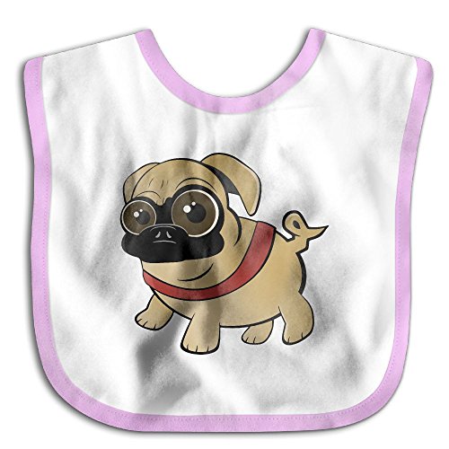 Fashion Newborn Baby Printed Funny Cartoon Pug Eating Bibs