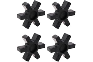 SEIWEI Spider Flexible Rubber Inserts, L075 Coupling Spider Accessories, Fit for Lovejoy Martin and L-Jaw Couplings Black (4 Pack, L075)