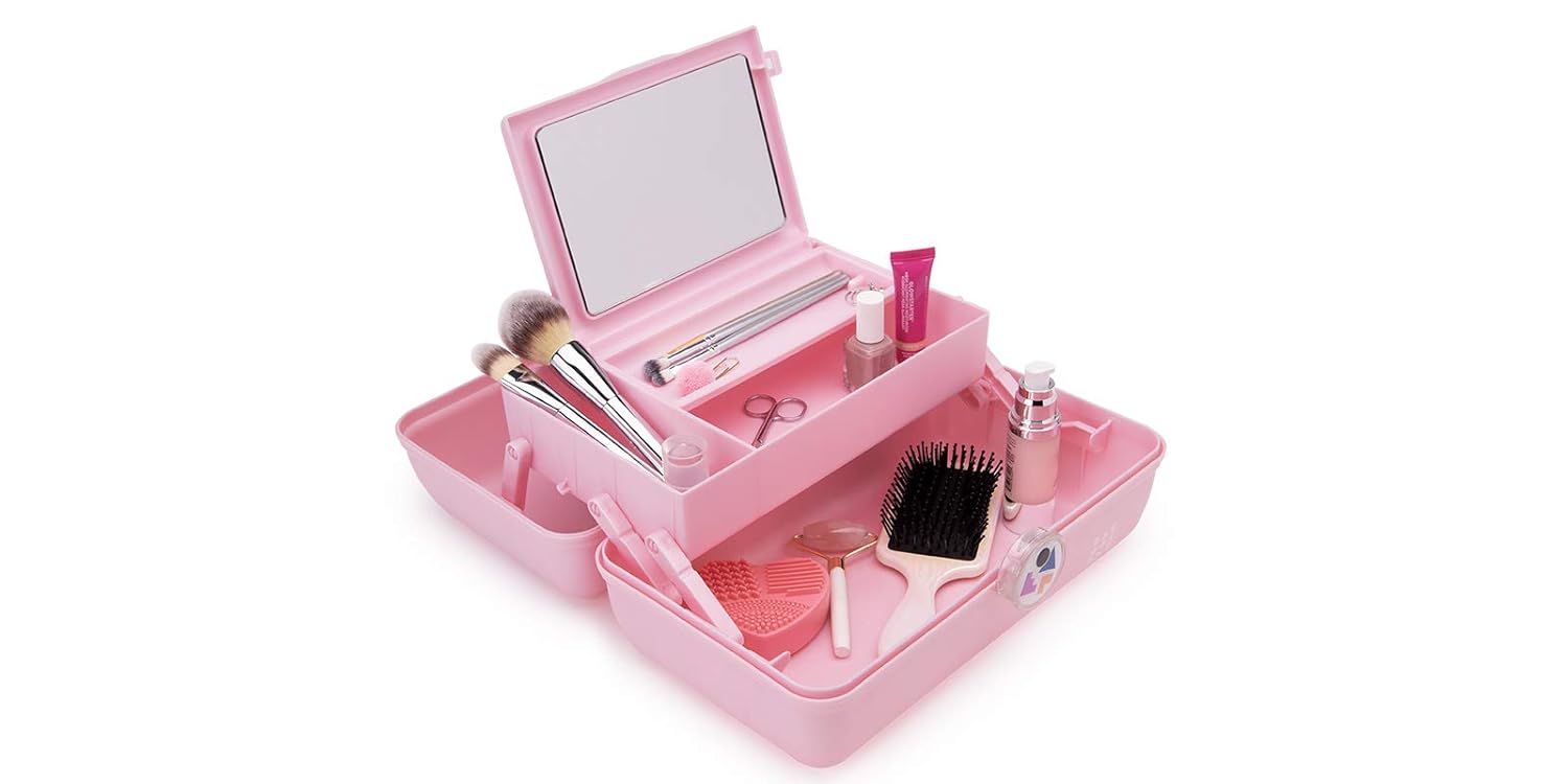 Caboodles Twilight Disco - On-The-go Girl Costmetic Organizer Make-up & Accessory Carry Case, Turquoise Sparkle/Mint: Health & Personal Care