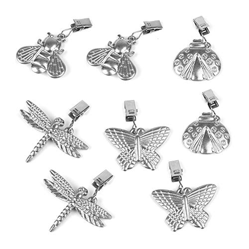 image for Bekith 8 Pack Tablecloth Weights with Metal Table Clip Clamps for Outd