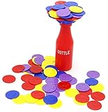 Little Treasures Bottle Balancing Game with Plastic Stacking Coins for Kids Ages 6+