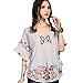 Ashir Aley Batwing Floral Embroidered Loosen Peasant Butterfly Mexican Blouse