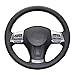 Eiseng DIY Steering Wheel Cover for Subaru Impreza 2013 2014 2015 2016 / Forester 2014-2016 / Outback Legacy 2012-2014 / XV Crosstrek 2013-2015 Interior Accessories Black Genuine Leather (Red Thread)