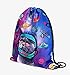 Jom Tokoy Drawstring Bag Gym Bag Purple Drawstring Backpack (Space Cat)