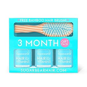 SugarBear Hair Vitamins (3 Month Gift Pack Free Brush)