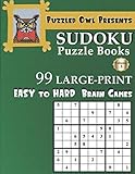 Puzzled Owl Presents Sudoku Puzzle Books 99 Large Print Easy to Hard Brain Games: Sudoku Puzzle Books for Adults, Kids and Seniors by Puzzled Owl