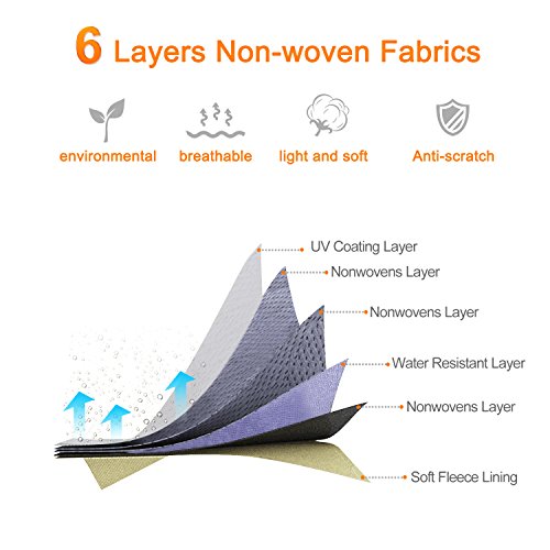 KAKIT 6 Layers Truck Cover - Windproof Waterproof All Weather, for Summer Outdoor, UV Protection, Universal Fit Car Covers for Truck Pickup, Windproof Ribbon & Anti-Theft Lock, Fits up to 242" - Thumbnail 3
