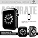 top4cus 38mm Cover Soft TPU Anti-Scratch Lightweight 38mm Iwatch Case All-Around Screen Protector, Optional Cases Compatible with Apple Watch Series 10/9/8/7/6/SE/SE2/5/4/3/2/1 -Black