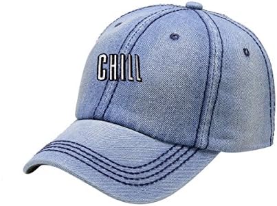 NewCents Chill Light Cowboy Washed Dyed Peaked Hat Embroidered Logo Adjustable Fish Cap