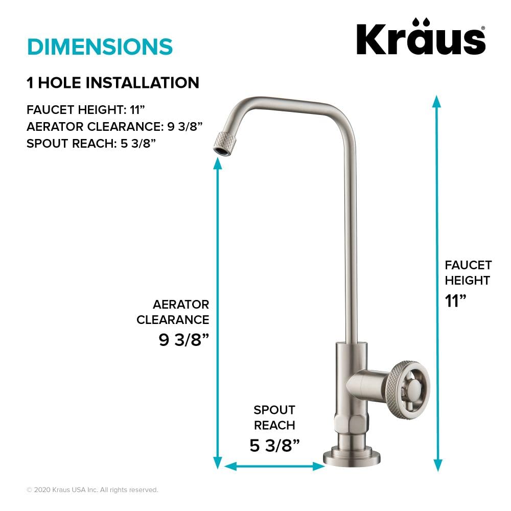 KRAUS Urbix 100% Lead-Free Kitchen Water Filter Faucet in Spot-Free Stainless Steel, FF-101SFS