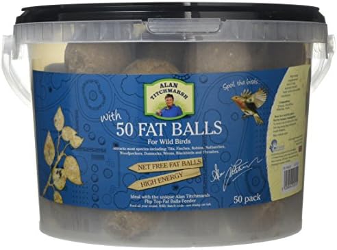 Pet Brands Ltd AT114 Alan Titchmarsh Wild Bird No Net Fat Balls – Pack of 50