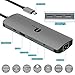 1byone USB C Hub USB C Adapter 9 in 1 with USB-C Charging, Port of Mic/Audio, 3 USB 3.0 Ports, HDMI, SD, Micro SD Compatible for MacBook Pro, Surface Pro,Notebook PC, USB Flash Drives and More