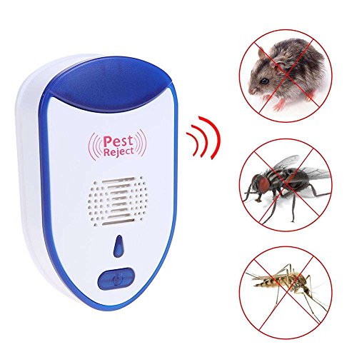 Hulorry Ultrasonic Mosquito Repeller, Electronic Repellent for Home Office Pest Control,Insect Repellent,Repels Mosquito,Mouse,Bedbug,Roaches,Ants,Non-toxic Eco-friendly,Humans/Pets Safe(4 pcs)