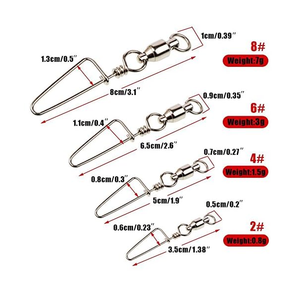 Sougayilang-Fishing-Ball-Bearing-Swivel-Snap-Saltwater-Fishing-Swivels-with-Coastlock-Snap-Connector-Fishing-Tackle