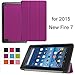 NEWSTYLE Case for Fire 7 2015 - Ultra Slim Lightweight Tri-fold Stand Cover for Amazon Fire 7 Inch Tablet(5th Generation 2015 release ONLY), Purple