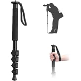 ULANZI TB12 61-Inch Camera Monopod - Portable Aluminum Monopod for Canon, Nikon, Sony Mirrorless &amp; DSLR, Black