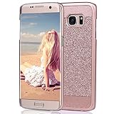 Galaxy Note 7 Case,Inspirationc® Beauty Luxury Diamond Hybrid Glitter Bling Hard Shiny Sparkling with Crystal Rhinestone Cover Case for Samsung Galaxy Note 7--Rose Gold