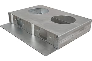 NATIKON Double Hole Gate Lockbox Weldable Steel 6.75" x 4.4" x 1.3" Unpainted