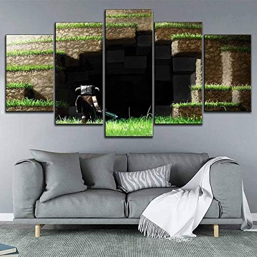 Yyjyxd プリントペインティング 壁アートワーク キャンバスポスター 5ピース ゲーム マインクラフト 風景 モジュラーピクチャー モダン リビングルーム ホームデコレーション 12x16 24 32inch Stfdcxz Anadis Nl