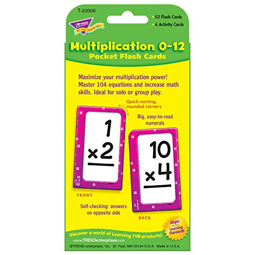 Trend Enterprises Multiplication Pocket Flash Cards